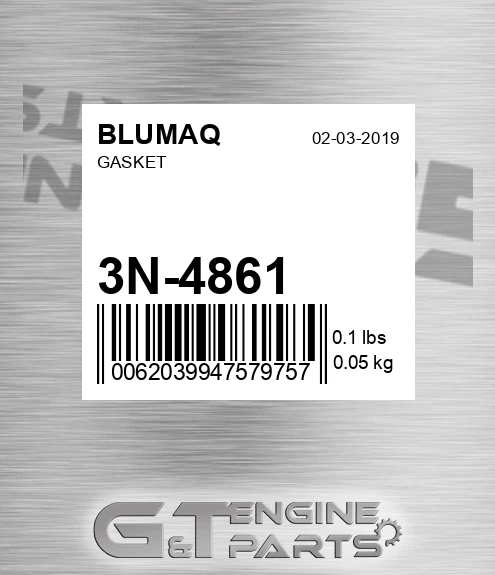 3N-4861 Gasket for BLUMAQ
