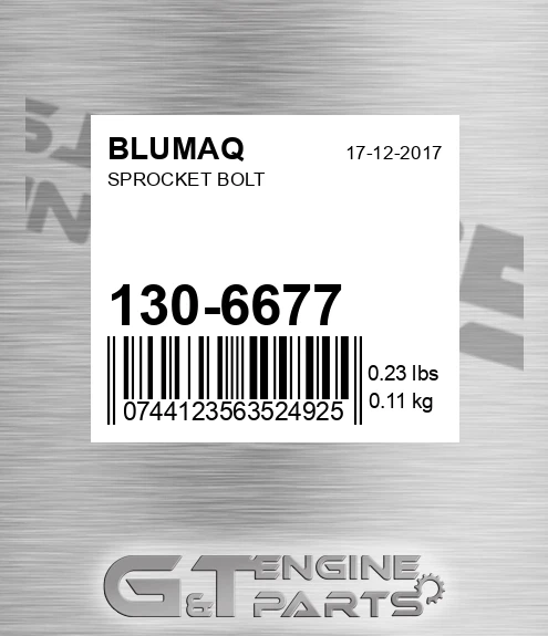 130-6677 Sprocket Bolt for BLUMAQ