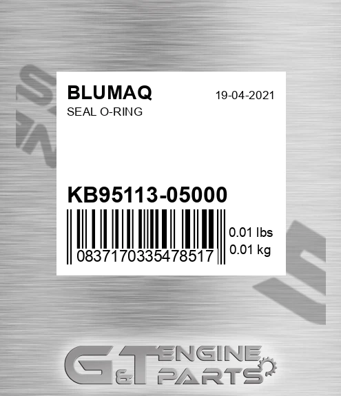 KB95113-05000 Seal O-ring for BLUMAQ