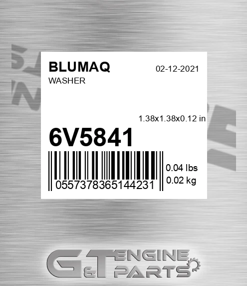 6V-5841 Washer for BLUMAQ