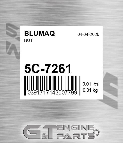 5C-7261 Nut for BLUMAQ