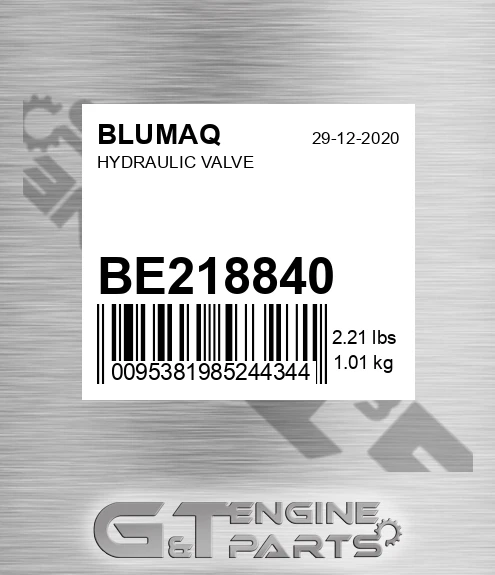 BE218840 BLUMAQ Hydraulic Valve