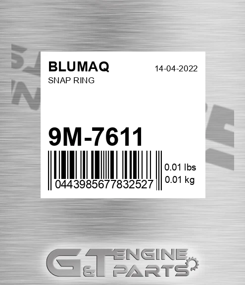9M-7611 Snap Ring for BLUMAQ