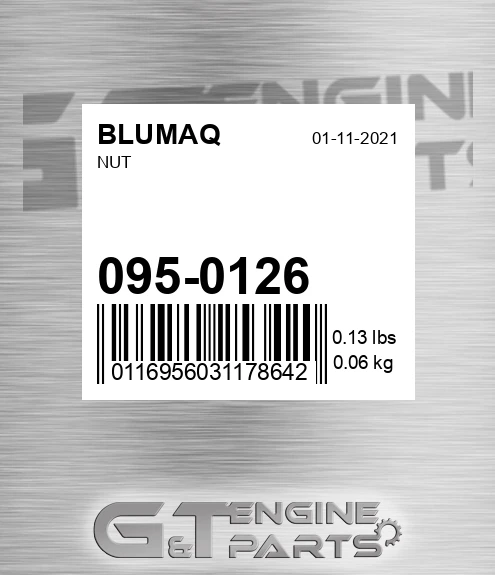 095-0126 Nut for BLUMAQ
