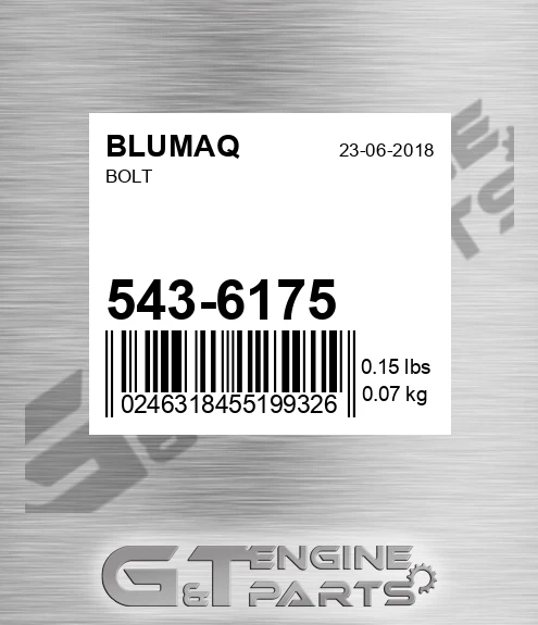 543-6175 Bolt for BLUMAQ