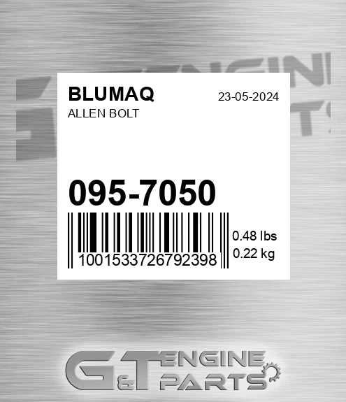 095-7050 Allen Bolt for BLUMAQ