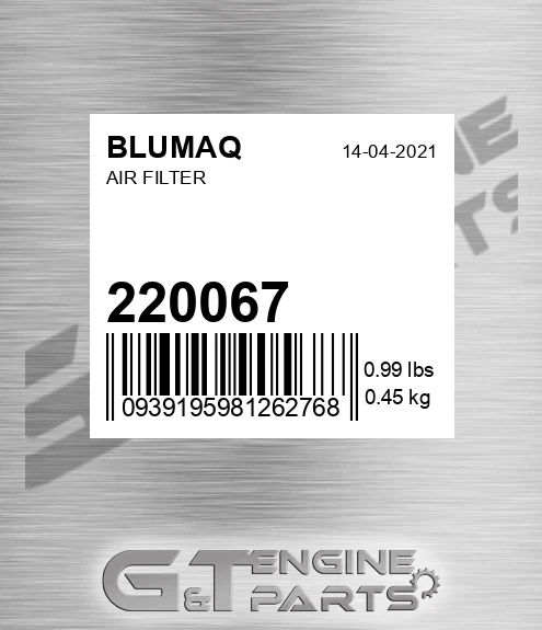 220067 BLUMAQ Air Filter