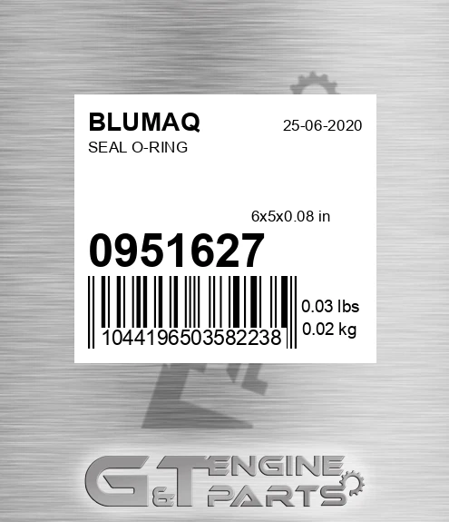095-1627 Seal O-ring for BLUMAQ
