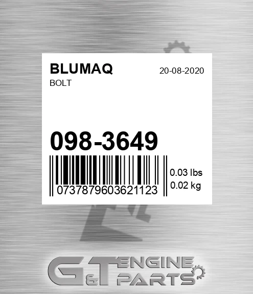 098-3649 Bolt for BLUMAQ