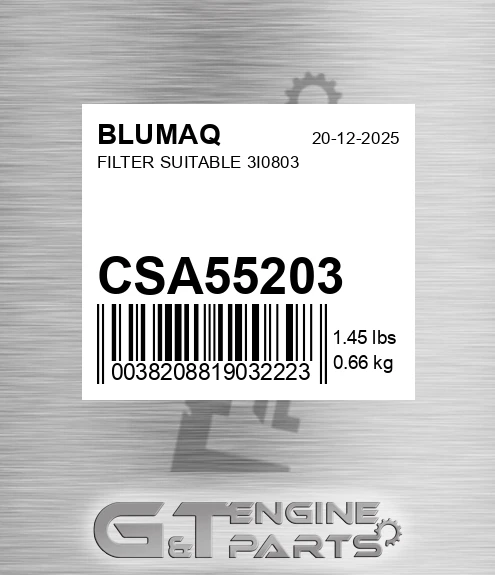 CSA55203 BLUMAQ Filter Suitable 3i0803