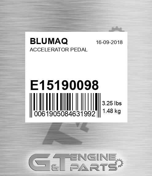 E15190098 Accelerator Pedal