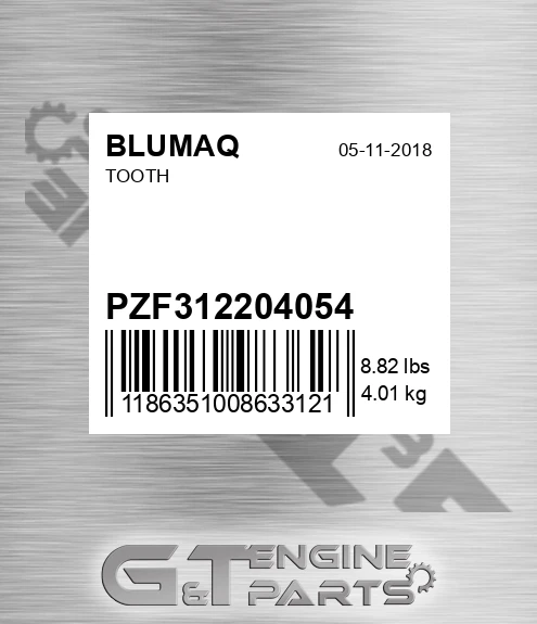 PZF312204054 Tooth for BLUMAQ