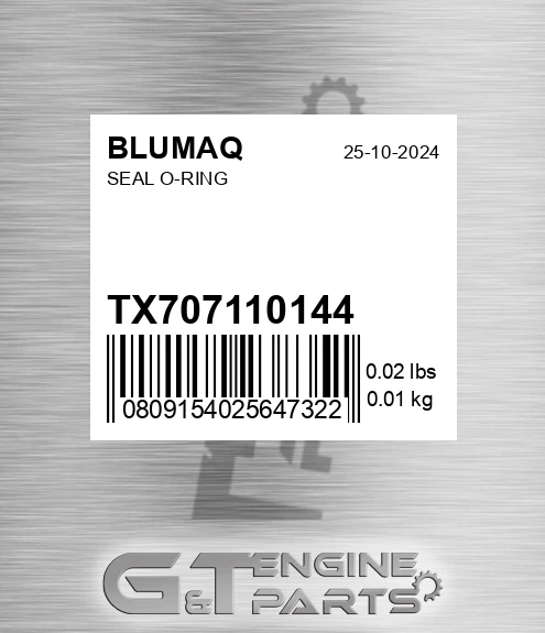 TX707.110.144 Seal O-ring for BLUMAQ