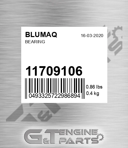11709106 Bearing for BLUMAQ