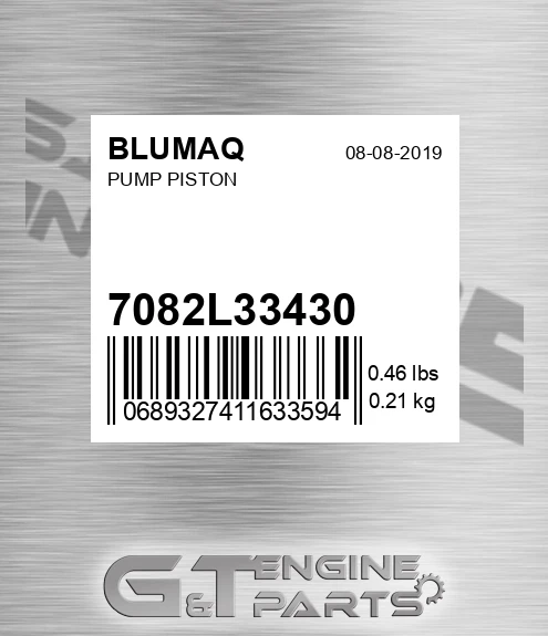 708-2L-33430 Pump Piston for BLUMAQ