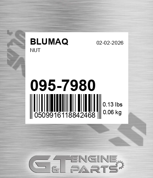 095-7980 Nut for BLUMAQ