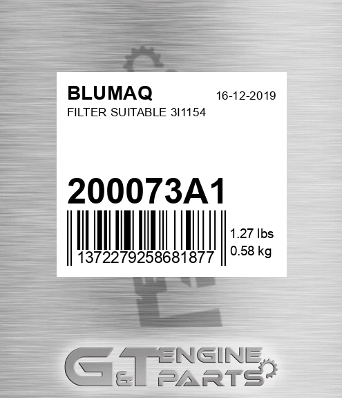 200073A1 Filter Suitable 3i1154