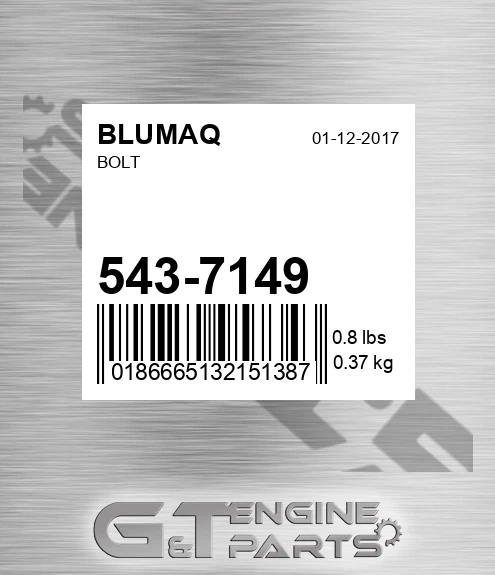 543-7149 Bolt for BLUMAQ