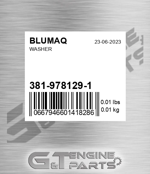 381-978129-1 Washer for BLUMAQ