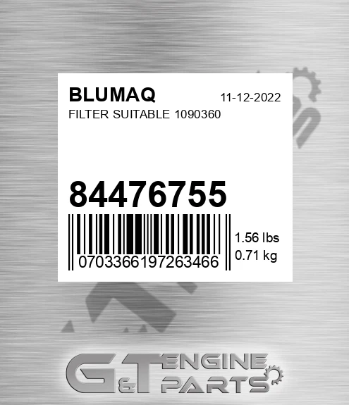 84476755 BLUMAQ Filter Suitable 1090360
