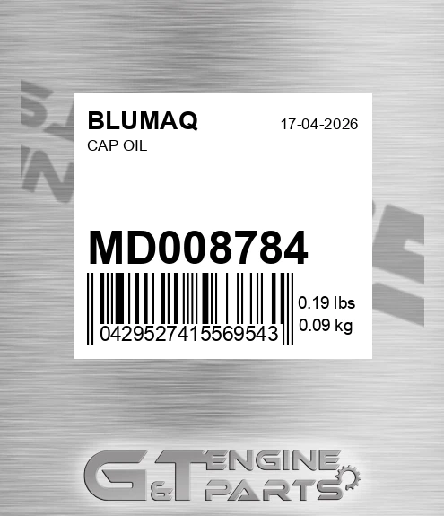 MD008784 Cap Oil for BLUMAQ