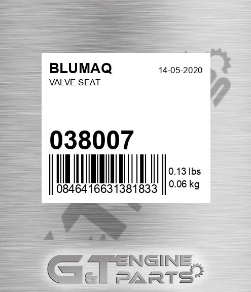 038.007 Valve Seat for BLUMAQ