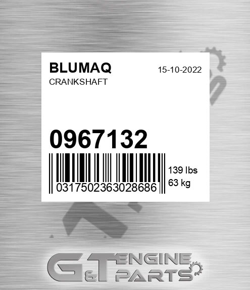 096.7132 Crankshaft for BLUMAQ