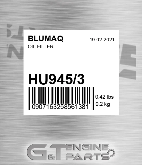 HU945/3 Oil Filter for BLUMAQ