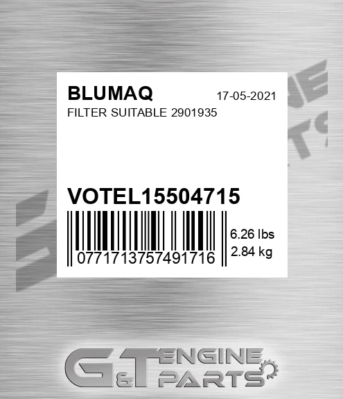 VOTEL15504715 Filter Suitable 2901935 for BLUMAQ