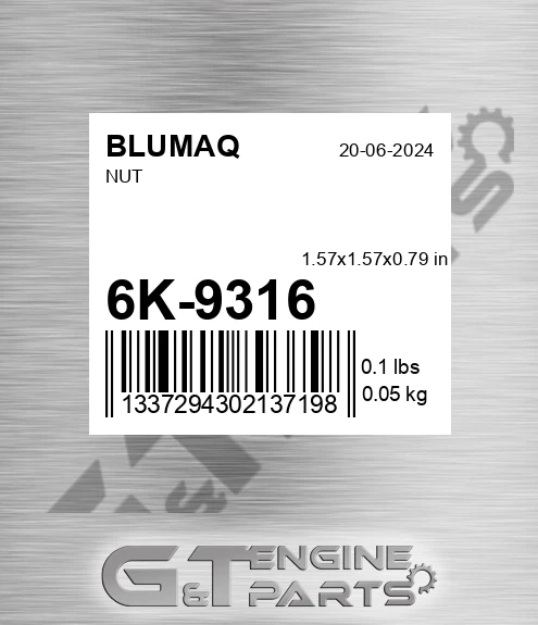6K-9316 Nut for BLUMAQ