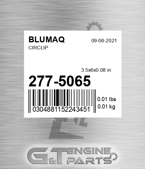 277-5065 Circlip for BLUMAQ