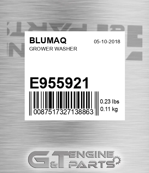 E955921 Grower Washer for BLUMAQ