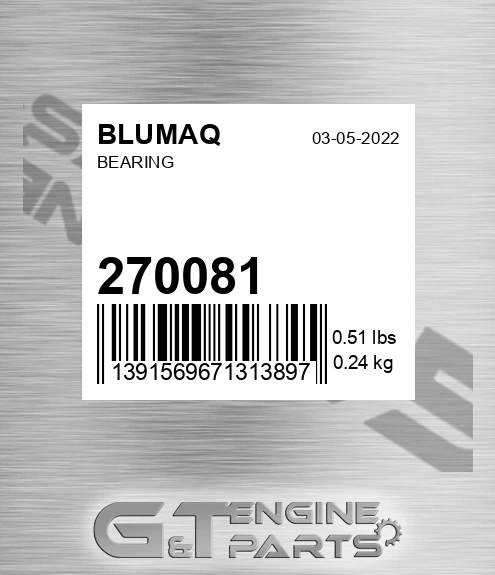 270081 Bearing for BLUMAQ