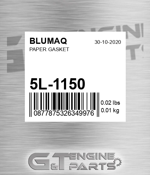 5L-1150 Paper Gasket for BLUMAQ
