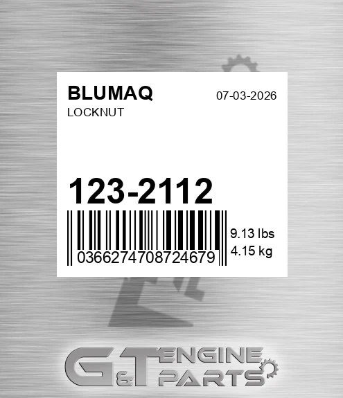 123-2112 Locknut for BLUMAQ