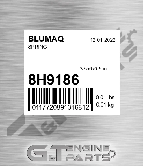 8H-9186 Spring for BLUMAQ