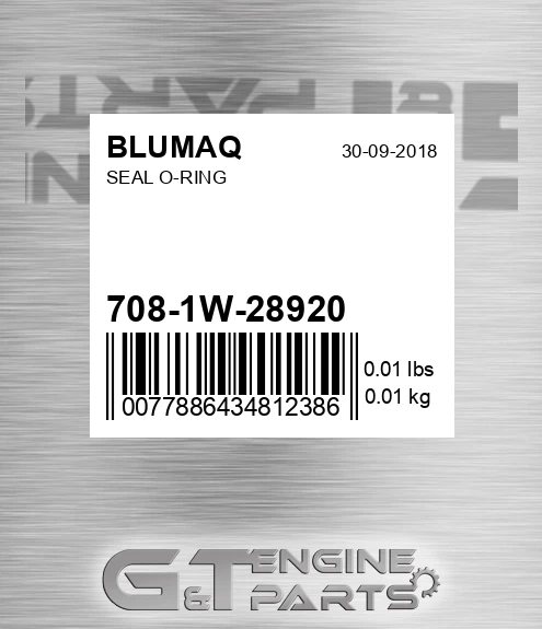 708-1W-28920 Seal O-ring for BLUMAQ