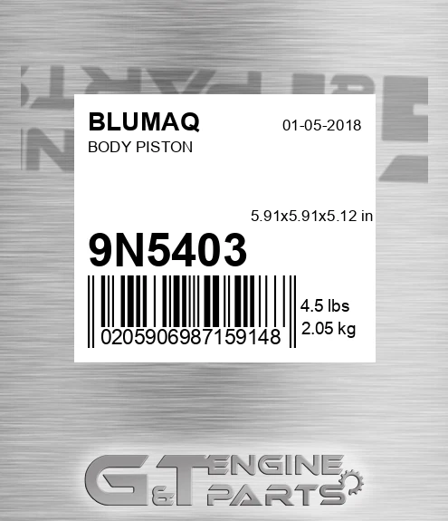 9N-5403 Body Piston for BLUMAQ