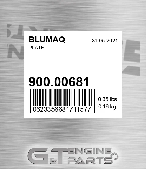 900.00681 Plate for BLUMAQ