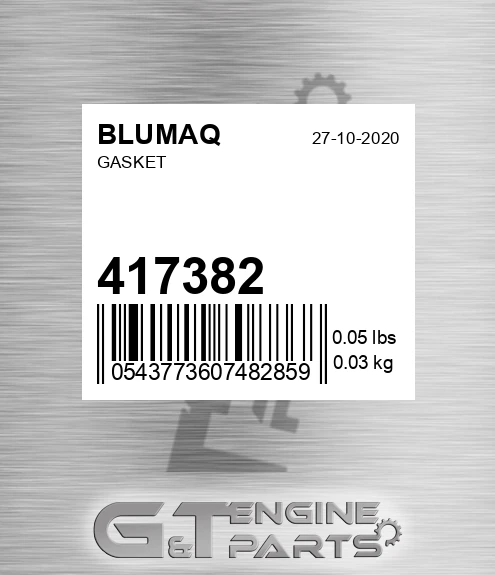 417382 Gasket for BLUMAQ