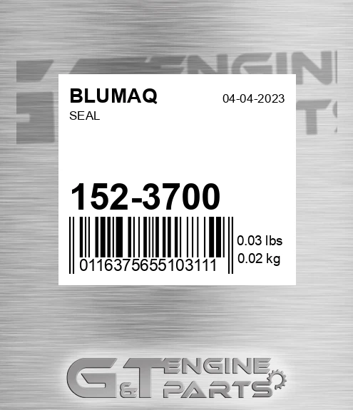 152-3700 Seal for BLUMAQ