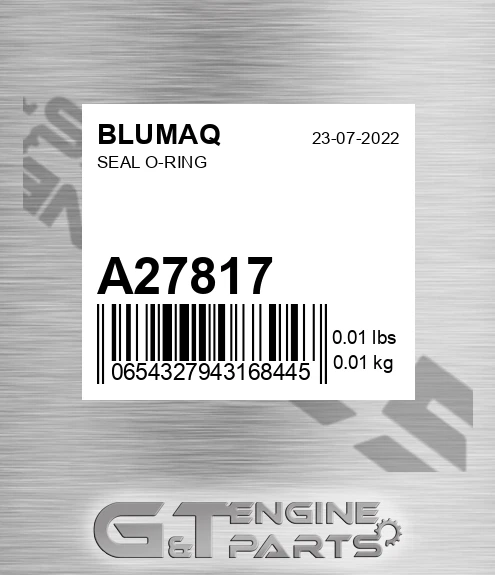 A27817 BLUMAQ Seal O-ring
