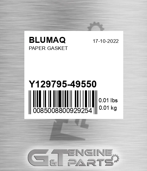 Y129795-49550 Paper Gasket
