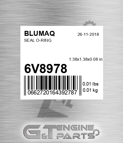 6V-8978 Seal O-ring for BLUMAQ