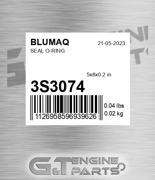 3S-3074 Seal O-ring for BLUMAQ