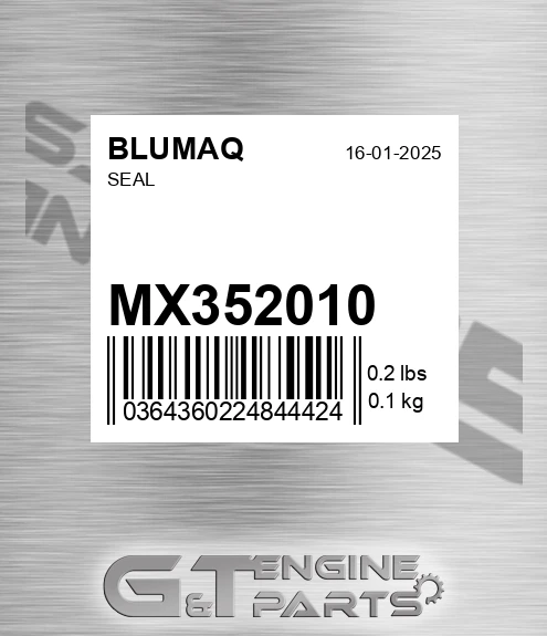 MX352010 Seal for BLUMAQ
