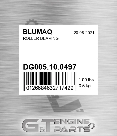 DG005.10.0497 Roller Bearing for BLUMAQ