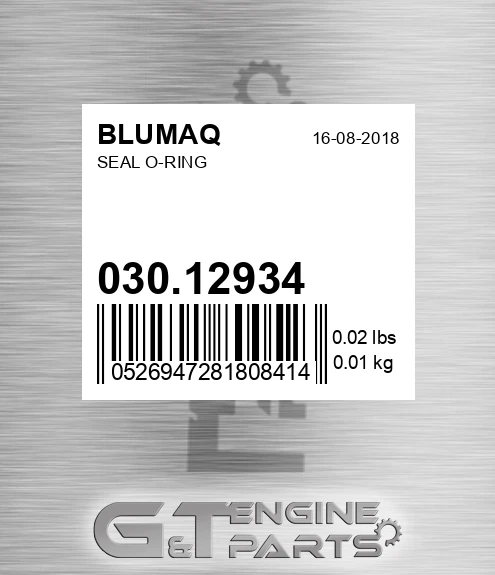 030.12934 Seal O-ring for BLUMAQ