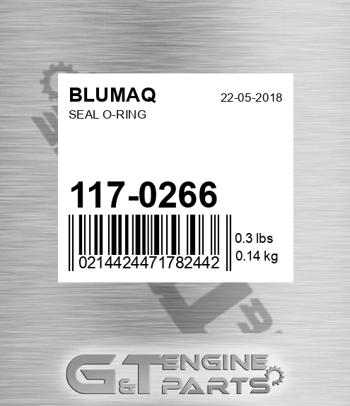 117-0266 BLUMAQ Seal O-ring
