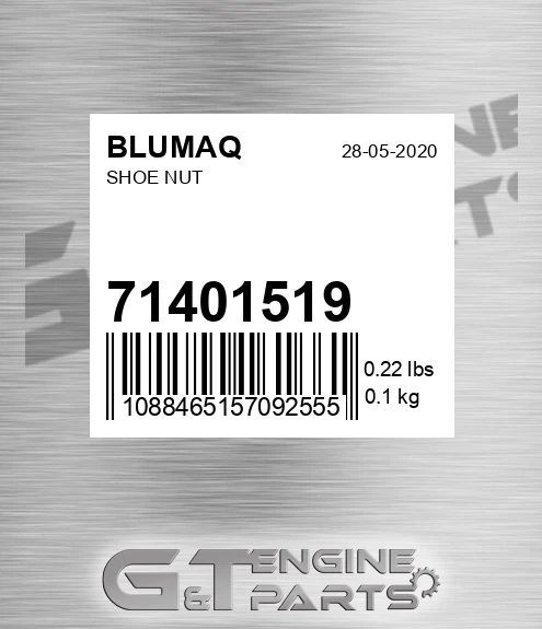 71401519 Shoe Nut